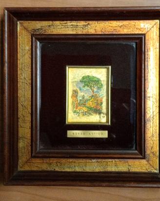 Quadretto vintage "Borgo Antico" - Piastra Argento