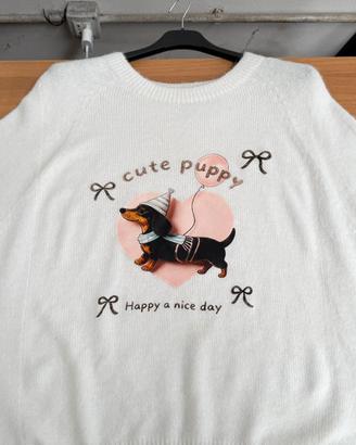 Maglione di lana alla moda a maniche corte