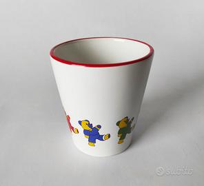 Tazza - bicchiere in ceramica bianca con orsi
