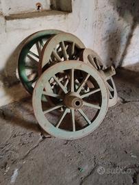 Quattro ruote carro in legno 