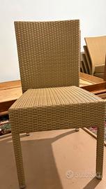 Sedie rattan beige