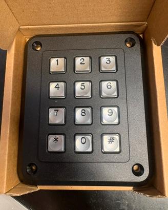 Tastierino 4x3 a 12 tasti IP65 in polimero nero
