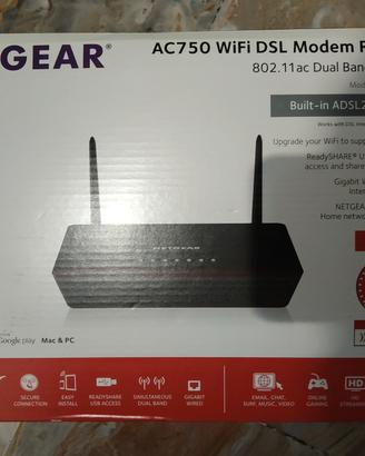 WiFi DSL Modem Router Netgear D6000-100PES
 