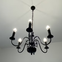 Lampadario VIntage restaurato nero