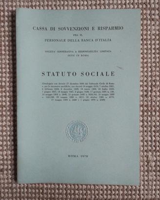 Statuto BANCA D'ITALIA 1970