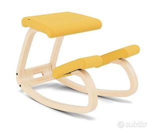 Varier Variable legno naturale tess. Revive giallo