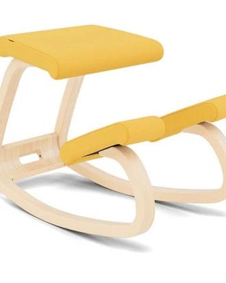 Varier Variable legno naturale tess. Revive giallo