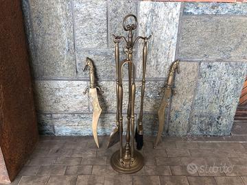 SET DA CAMINO IN OTTONE