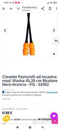 Clavette Pastorelli ad incastro mod.Masha nero/ara