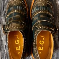 Scarpe in pelle verde scuro EGJ n. 40