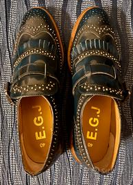 Scarpe in pelle verde scuro EGJ n. 40