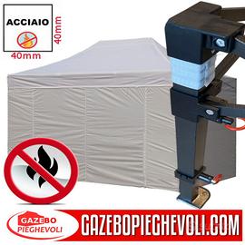 Gazebo 2x3 bianco pieghevole certificato eventi