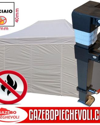 Gazebo 2x3 bianco pieghevole certificato eventi