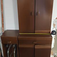 Mobile bagno in legno noce