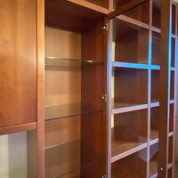 Parete attrezzata da soggiorno in ciliegio