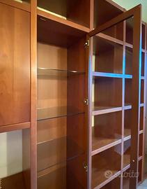 Parete attrezzata da soggiorno in ciliegio