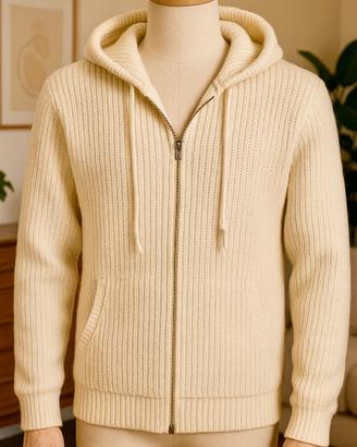 Cardigan da uomo Enos Jeans con zip e cappuccio