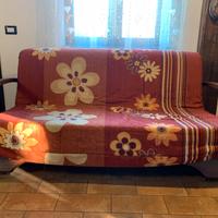 Divano letto matrimoniale in legno