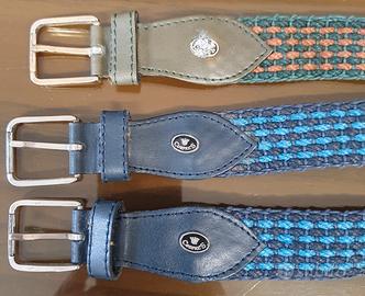 cinture Corpels  corda e pelle in verde e blu