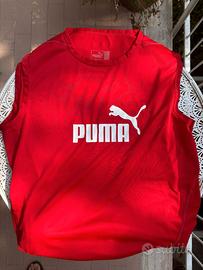 Canotta sportiva PUMA rossa con logo (Smanicato)