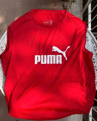 Canotta sportiva PUMA rossa con logo (Smanicato)