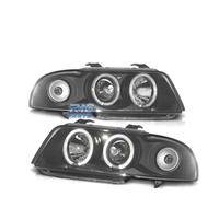 FARI PER AUDI A4 B5 94-99 ANGEL EYES FONDO NERO