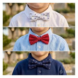 Set 3 papillon eleganti bambino vari colori