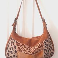 Borsa in pelle scamosciata