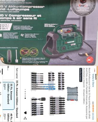 compressore parkside e inserti bosch 