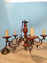 Lampadario Legno Rustico - Set Cinema Scenografia