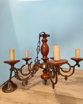 Lampadario Legno Rustico - Set Cinema Scenografia