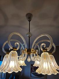 Antiquariato Lampadario vetro murano