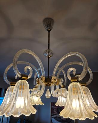 Antiquariato Lampadario vetro murano