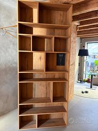 Libreria a blocco impiallacciata briccola