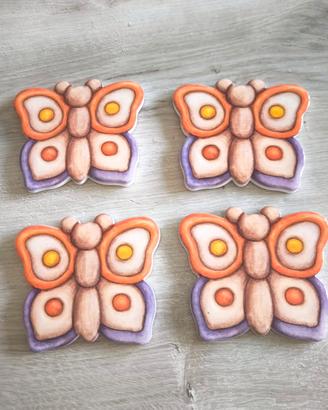 Set 4 Sottobicchieri THUN "Farfalla" 2018 - NUOVO