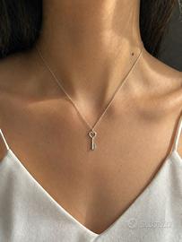 Tiffany & Co Collana Key Argento 925 Originale