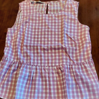 Canotta in cotone a quadretti vichy