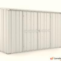 Casetta in lamiera per esterno 307x100 bianco