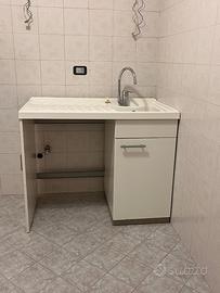 Mobile per lavatrice con lavatoio