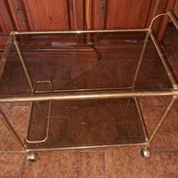TAVOLINO SALOTTO + CARRELLO PORTAVIVANDE VINTAGE