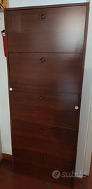 scarpiera legno 4 ante