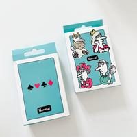 2 mazzi di carte con stampe divertenti