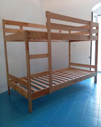 Letto a castello in legno Ikea Mydal poco usato