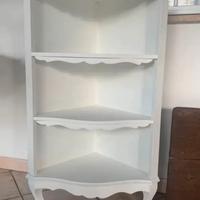 Angoliera shabby mobiletto scaffale legno