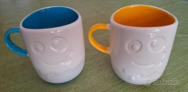 Set 2 Tazze Kinder Emozioni Azzurra Gialla

