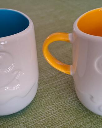 Set 2 Tazze Kinder Emozioni Azzurra Gialla

