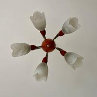 Lampadario floreale a 5 luci