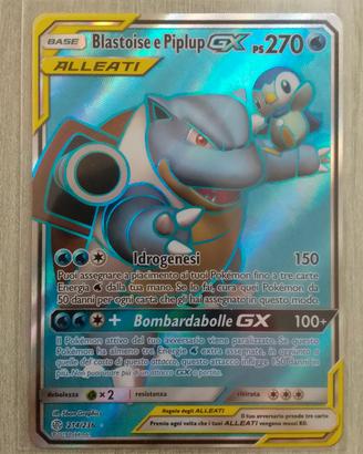 Card Pokemon Base Blastoise e Piplup GX  214/236