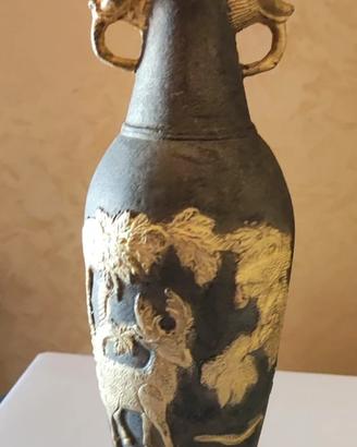 Antico vaso anfora in bronzocon Marchio - XIX/XX S