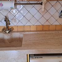 Lavandino cucina marmo travertino
